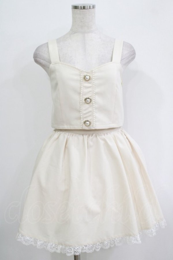 画像1: Ank Rouge / パールボタンビスチェ M オフ H-25-11-02-1043-CA-TO-NS-ZH (1)