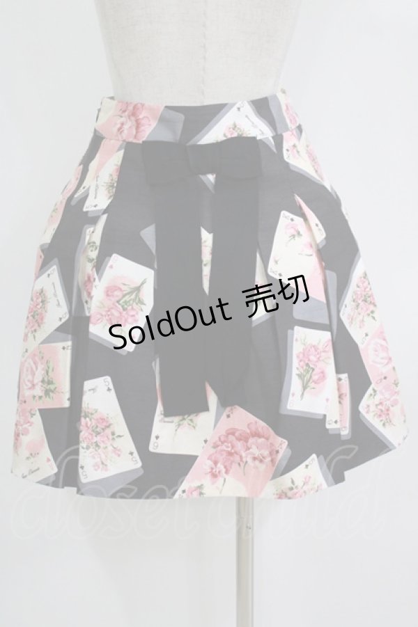 画像3: JESUS DIAMANTE / 新JAPON DOLLスカート 38 新トランプ薔薇ブラック H-25-11-02-1044-JE-SK-NS-ZH (3)