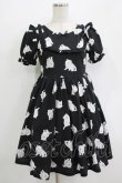 画像1: Ank Rouge / キャットプリントカットワンピース M ブラック H-25-11-02-1046-CA-OP-NS-ZH (1)