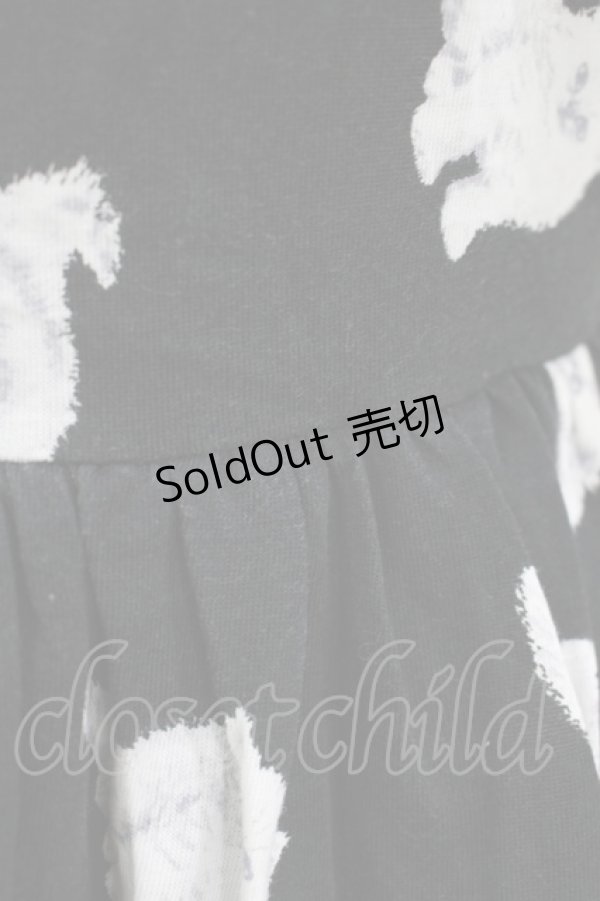 画像5: Ank Rouge / キャットプリントカットワンピース M ブラック H-25-11-02-1046-CA-OP-NS-ZH (5)