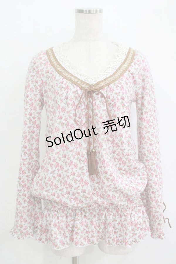 画像1: LIZ LISA / 花柄トップス Free サックス H-25-11-02-1048-LO-TO-NS-ZH (1)