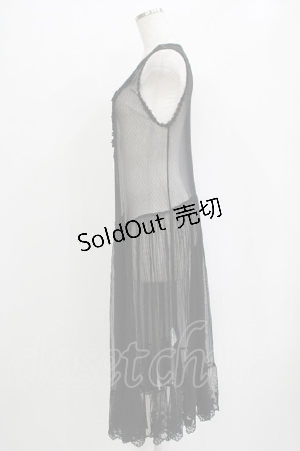 画像2: axes femme / ロングジレ付きカーディガン M ブラック H-25-11-02-1051-AX-TO-NS-ZH (2)