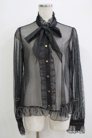 画像: Angelic Pretty / Charming Girlブラウス(チュール) Free ブラック H-25-11-02-1053-AP-BL-NS-ZH