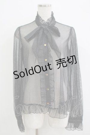 画像: Angelic Pretty / Charming Girlブラウス(チュール) Free ブラック H-25-11-02-1053-AP-BL-NS-ZH