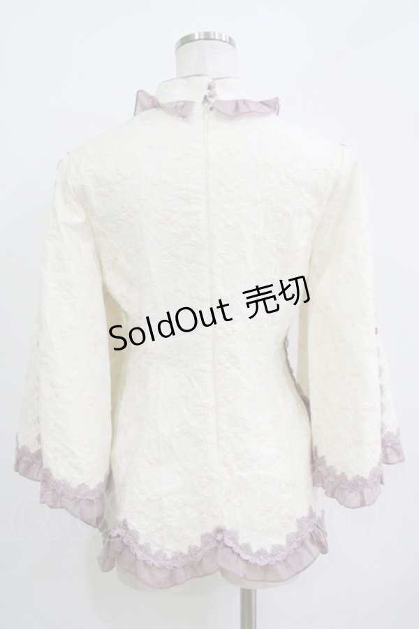 画像3: Hinana Queena / 菫の秘め事 チャイナ風ブラウス XL オフ/ラベンダー H-25-11-02-1054-PU-BL-NS-ZH (3)