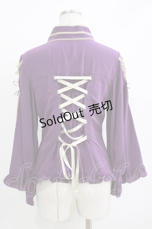 画像3: metamorphose / 着物合わせ風ブラウス サイズ1 パープル H-25-11-02-1055-ME-BL-NS-ZH (3)