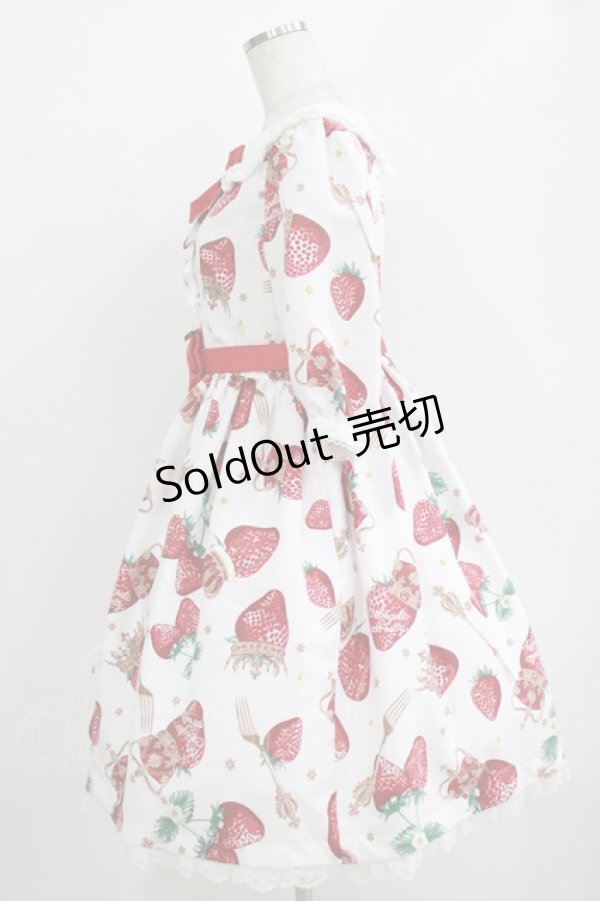 画像2: Angelic Pretty / Royal Crown Berryワンピース Free シロ H-25-11-02-1005-AP-OP-NS-ZH (2)