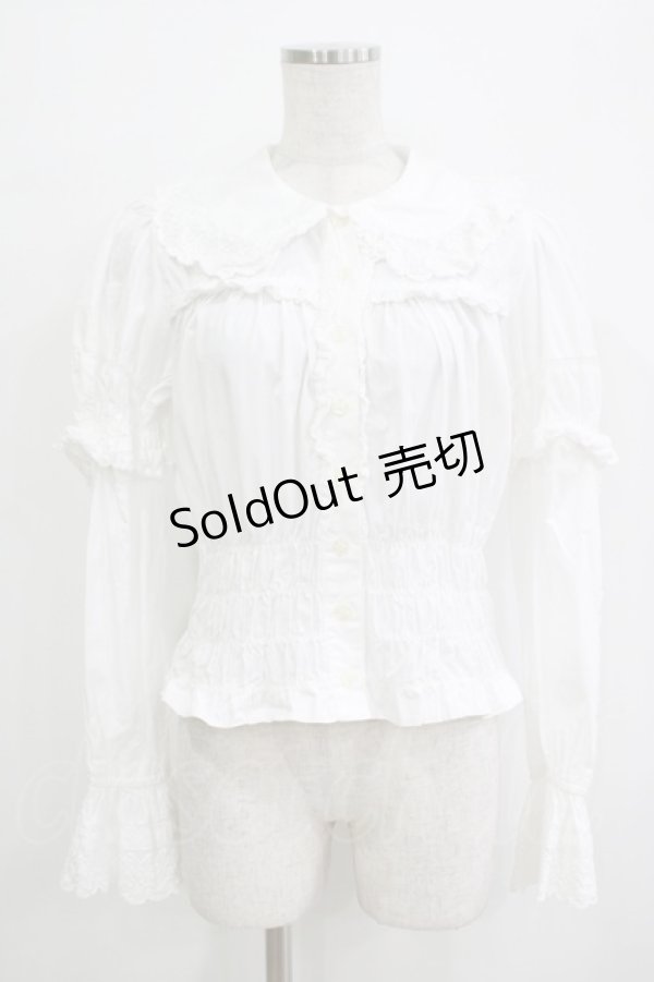 画像1: BABY,THE STARS SHINE BRIGHT / ウエストシャーリングブラウス Free オフ H-25-11-02-1058-BA-BL-NS-ZH (1)