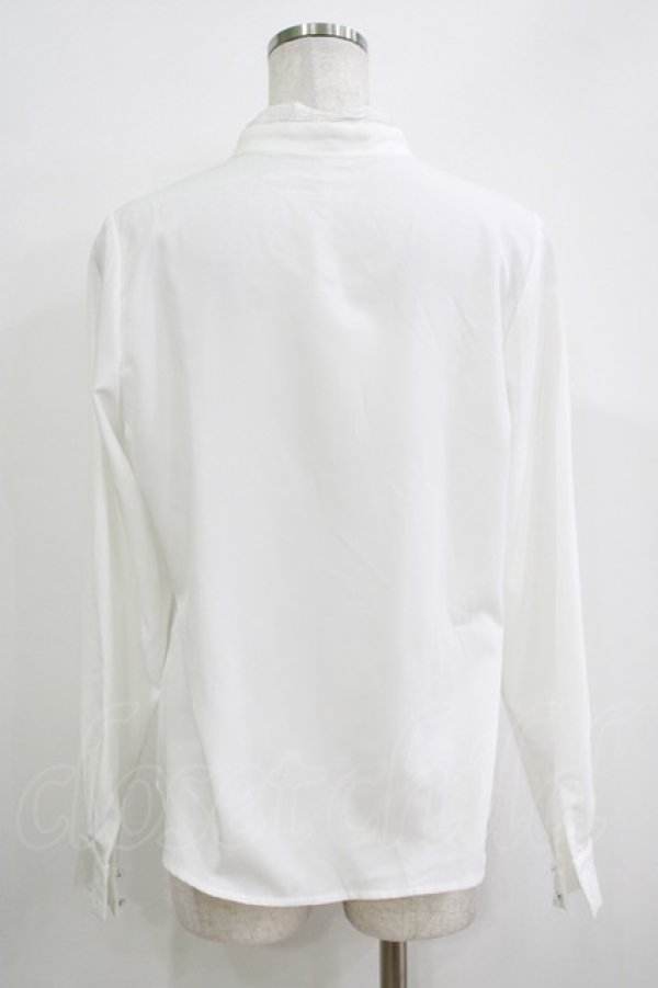 画像3: Fi.n.t / レースレイヤードボウタイブラウス Free OFF WHITE H-25-11-02-1059-CA-BL-NS-ZH (3)