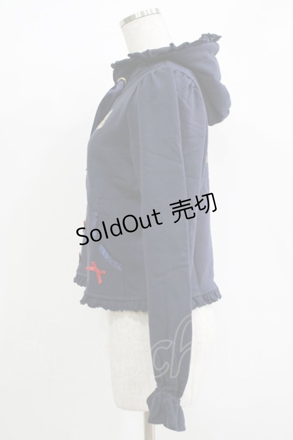 画像2: Maison de FLEUR / SnowWhite/ジップパーカー Free ネイビー H-25-11-02-1062-LO-TO-NS-ZH (2)