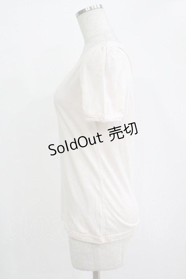 画像2: Fi.n.t / ストライプリボンTシャツ Free ピンク H-25-11-02-1064-CA-TS-NS-ZH (2)