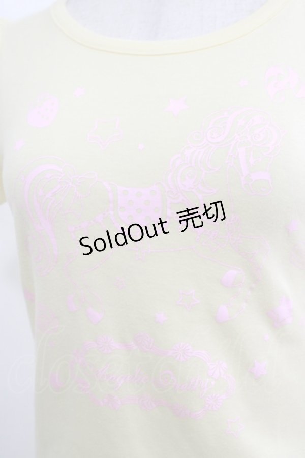 画像4: Angelic Pretty / ポニープリントTシャツ Free イエロー H-25-11-02-1069-AP-TS-NS-ZH (4)