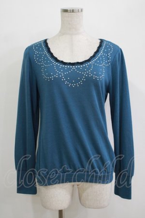 画像: axes femme / パール使いプルオーバー M ブルー H-25-11-02-1070-AX-TO-NS-ZH