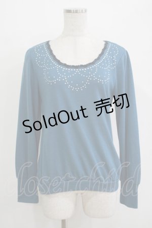 画像: axes femme / パール使いプルオーバー M ブルー H-25-11-02-1070-AX-TO-NS-ZH