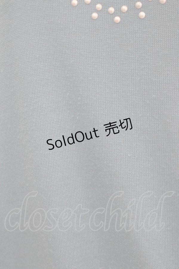 画像4: axes femme / パール使いプルオーバー M ブルー H-25-11-02-1070-AX-TO-NS-ZH (4)