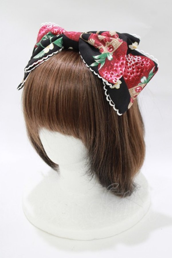 画像1: Angelic Pretty / Royal Crown Berryカチューシャ  ブラック H-25-11-02-1077-AP-AC-NS-ZH (1)