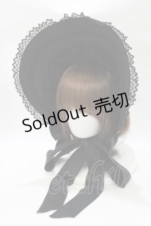 画像: Angelic Pretty / Classic Dollハーフボンネット  ブラック H-25-11-02-1082-AP-AC-NS-ZH