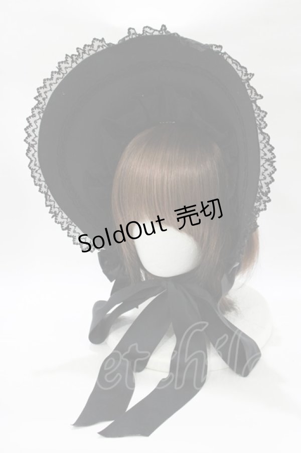 画像1: Angelic Pretty / Classic Dollハーフボンネット  ブラック H-25-11-02-1082-AP-AC-NS-ZH (1)