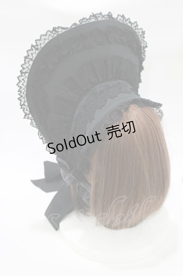 画像2: Angelic Pretty / Classic Dollハーフボンネット  ブラック H-25-11-02-1082-AP-AC-NS-ZH (2)