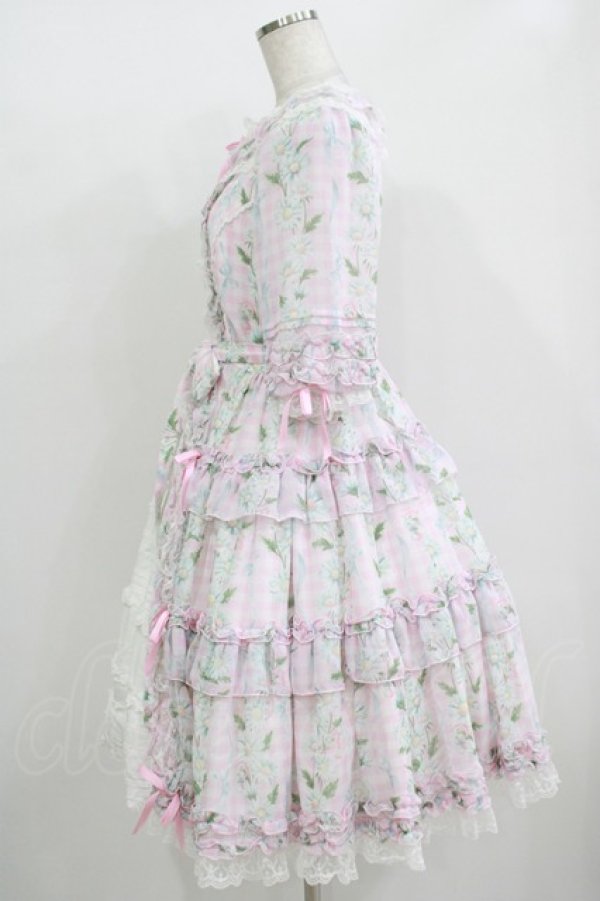 画像2: Angelic Pretty / Secret Daisy Gardenワンピース Free サックス H-25-11-02-1008-AP-OP-NS-ZH (2)