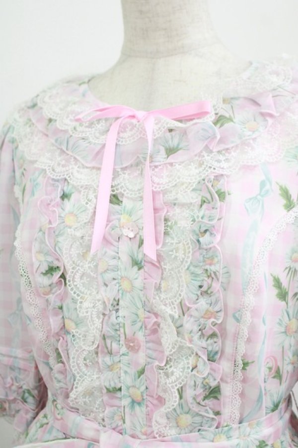 画像5: Angelic Pretty / Secret Daisy Gardenワンピース Free サックス H-25-11-02-1008-AP-OP-NS-ZH (5)