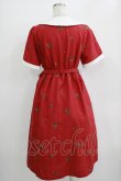 画像3: axes femme / さくらんぼ刺繍ワンピース Free レッド H-25-11-02-1012-AX-OP-NS-ZH (3)