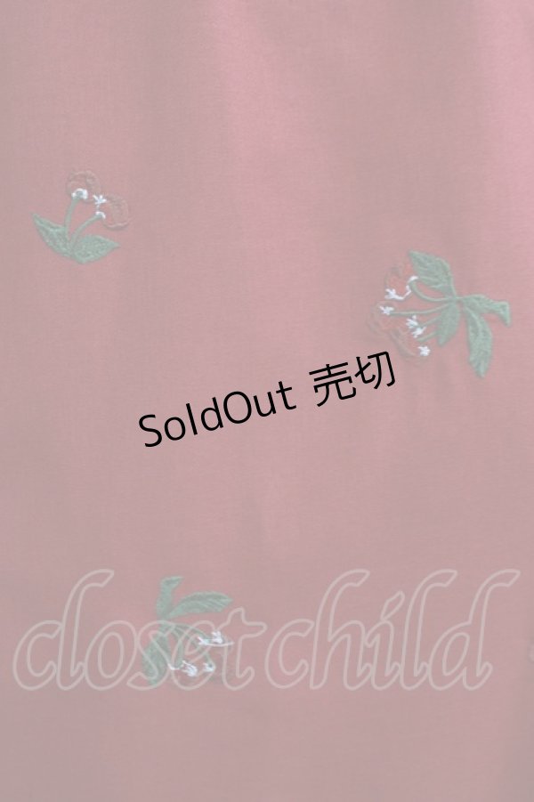 画像4: axes femme / さくらんぼ刺繍ワンピース Free レッド H-25-11-02-1012-AX-OP-NS-ZH (4)