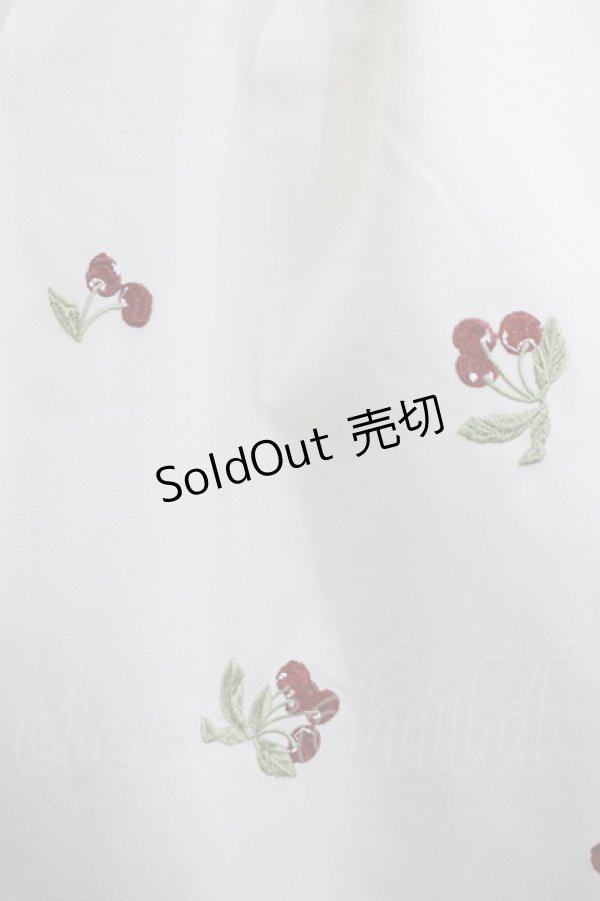 画像4: axes femme / さくらんぼ刺繍ワンピース Free オフ H-25-11-02-1013-AX-OP-NS-ZH (4)