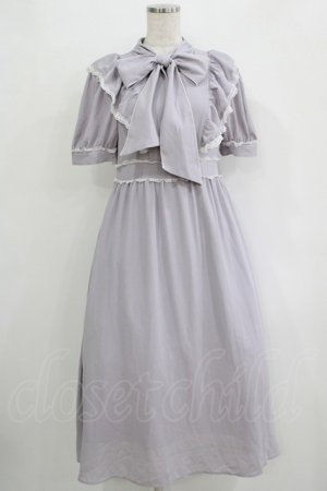 画像: evelyn / ボウタイロングワンピース Free ブルー H-25-11-02-1014-LO-OP-NS-ZH