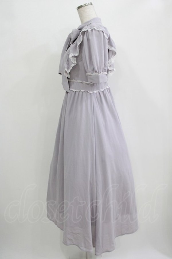 画像2: evelyn / ボウタイロングワンピース Free ブルー H-25-11-02-1014-LO-OP-NS-ZH (2)