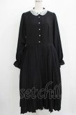 画像1: m petit by misako / AM*レースエリプリーツワンピース LL ブラック H-25-11-02-1016-LO-OP-NS-ZH (1)
