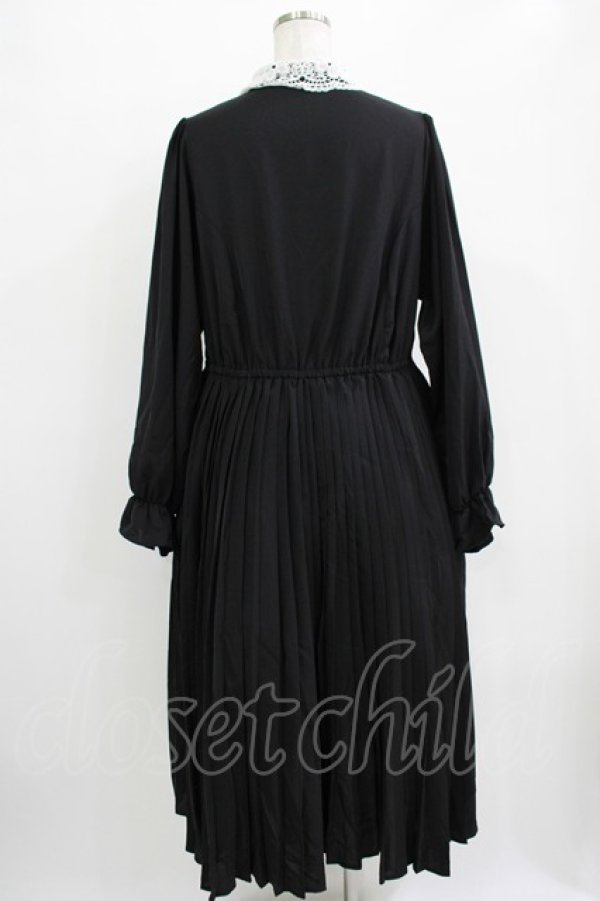 画像3: m petit by misako / AM*レースエリプリーツワンピース LL ブラック H-25-11-02-1016-LO-OP-NS-ZH (3)