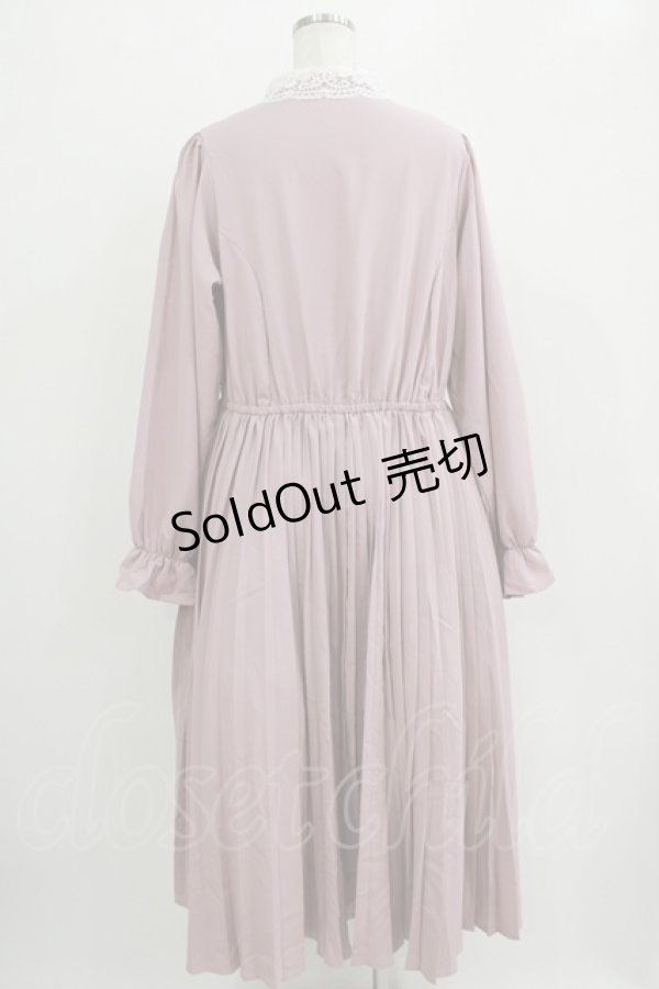 画像3: m petit by misako / AM*レースエリプリーツワンピース LL ピンク H-25-11-02-1017-LO-OP-NS-ZH (3)
