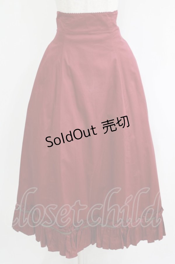 画像1: Victorian maiden / ハイウェストバッスルロングスカート Free ボルドー H-25-11-02-1020-CL-SK-NS-ZH (1)