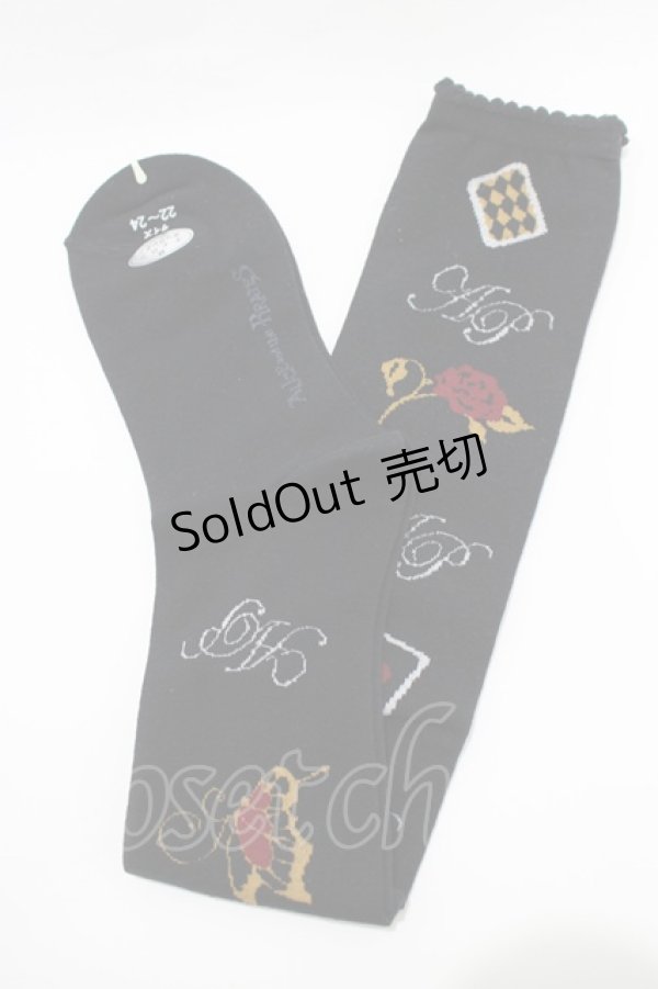 画像8: ALICE and the PIRATES / ワンダーラビットのマジカルトランプティーパーティ柄ジャンパースカートセット Free ブラック H-25-11-02-1001-PA-OP-NS-ZH (8)