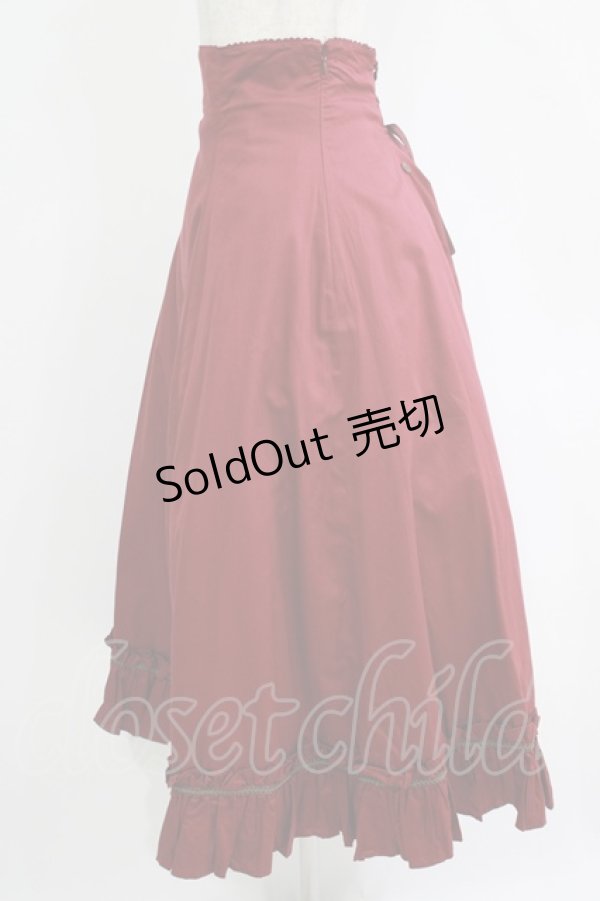 画像2: Victorian maiden / ハイウェストバッスルロングスカート Free ボルドー H-25-11-02-1020-CL-SK-NS-ZH (2)