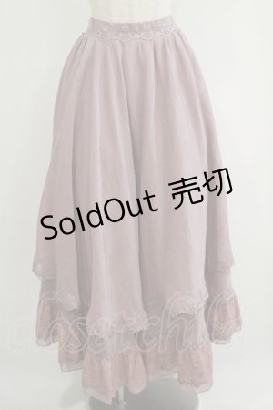 画像: Hinana Queena / 菫の秘め事 ロングスカート XL ラベンダー H-25-11-02-1022-PU-SK-NS-ZH