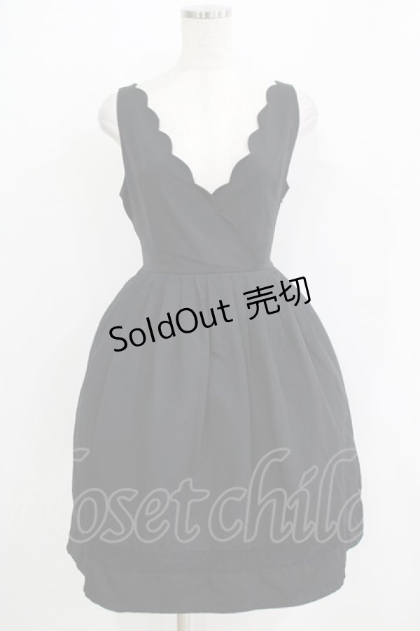 画像1: an another angelus / スカラップジャンパースカート Free ブラック H-25-11-02-1024-CA-OP-NS-ZH (1)