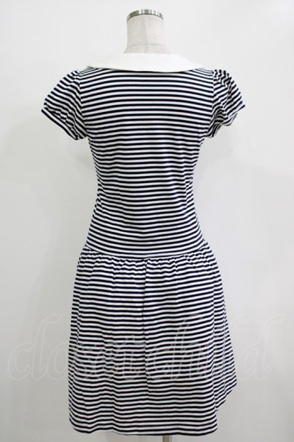 画像3: MILK / ラウンドカラーカットドレス  ネイビーボーダー H-25-11-03-025-ML-OP-KB-ZH (3)