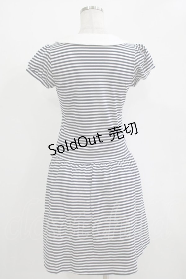 画像3: MILK / ラウンドカラーカットドレス  ネイビーボーダー H-25-11-03-025-ML-OP-KB-ZH (3)