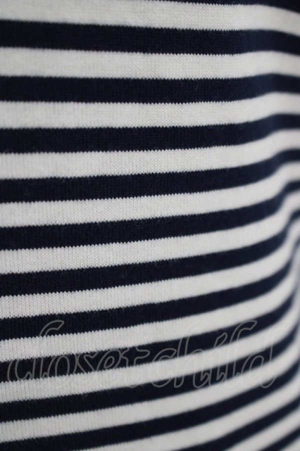 画像4: MILK / ラウンドカラーカットドレス  ネイビーボーダー H-25-11-03-025-ML-OP-KB-ZH (4)