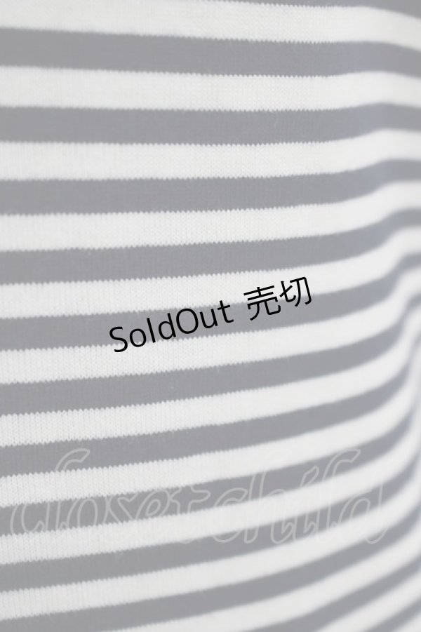 画像4: MILK / ラウンドカラーカットドレス  ネイビーボーダー H-25-11-03-025-ML-OP-KB-ZH (4)