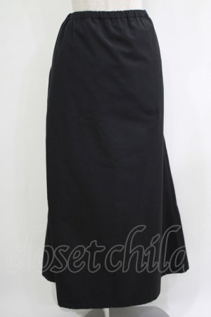 画像: h.NAOTO / サイドZIPメッシュ切替スカート  黒 H-25-11-03-026-HN-SK-KB-ZH