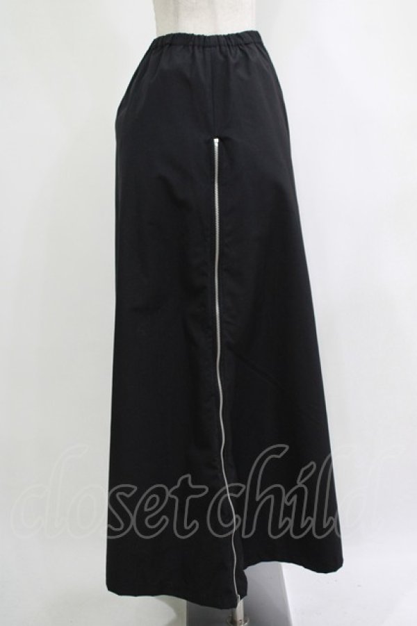 画像2: h.NAOTO / サイドZIPメッシュ切替スカート  黒 H-25-11-03-026-HN-SK-KB-ZH (2)