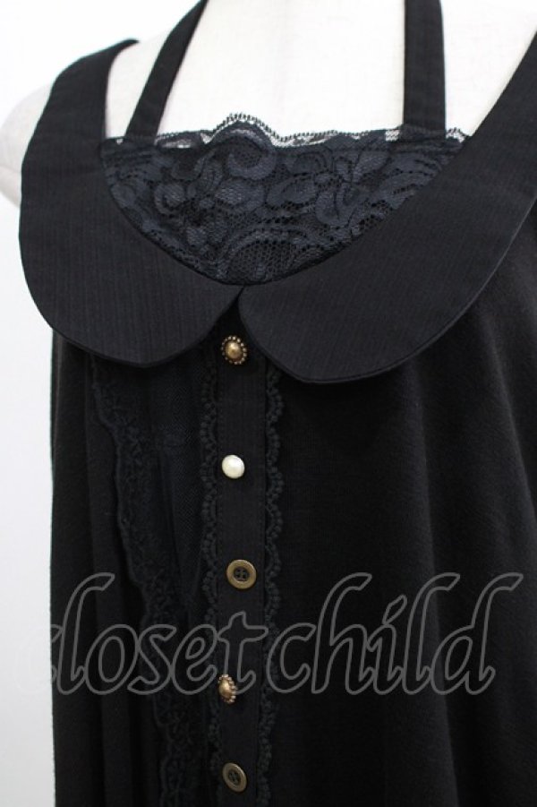 画像4: GRAMM / チュールレースバルーンワンピース  黒 H-25-11-03-028-HN-OP-KB-ZH (4)