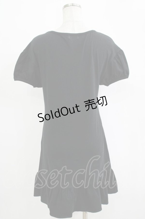 画像3: 【SALE】Emily Temple cute / ドットリボンプリントカットソーワンピース  黒 H-25-11-03-030-ET-OP-KB-ZT383 (3)