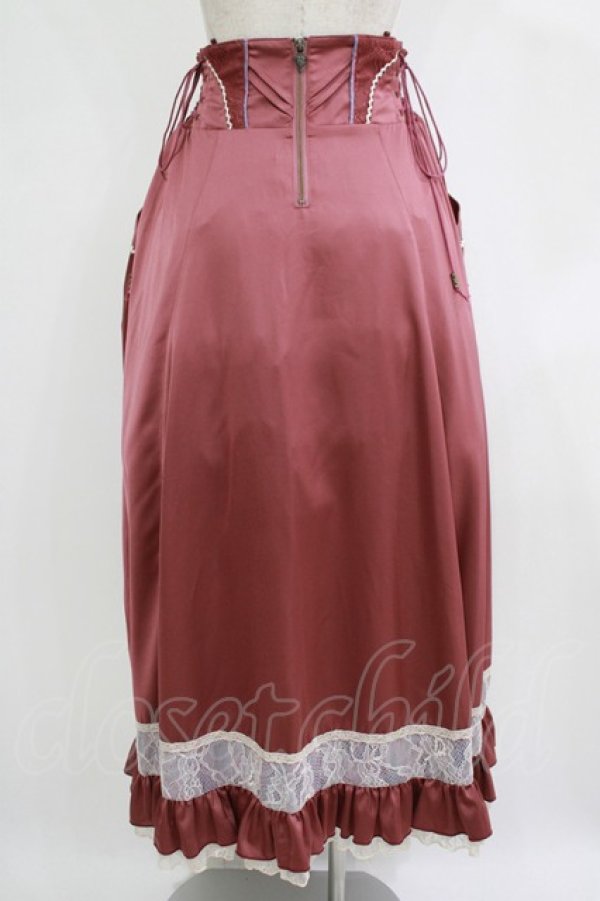 画像3: Ozz oneste / レース切替ドレープフリルスカート  ローズ H-25-11-03-003-OO-SK-KB-ZH (3)