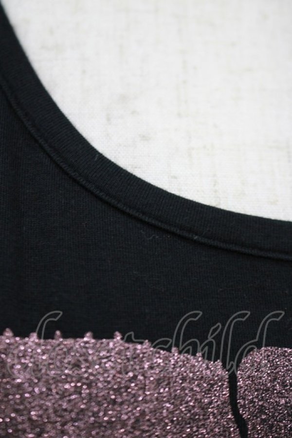 画像4: Emily Temple cute / ドットリボンプリントカットソーワンピース  黒 H-25-11-03-030-ET-OP-KB-ZH (4)