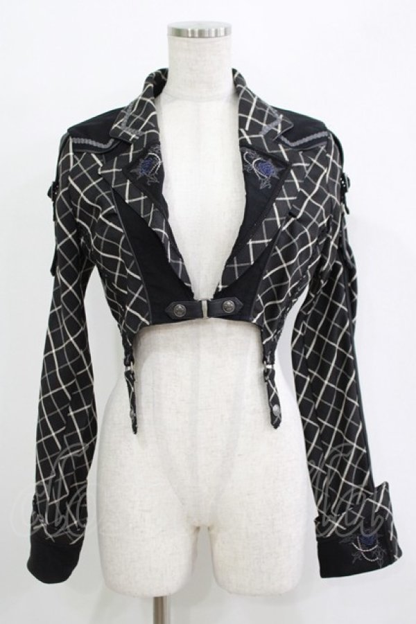 画像1: OZZ ANGELO / ローズハンティングショートジャケット  黒 H-25-11-03-032-OO-JA-KB-ZH (1)