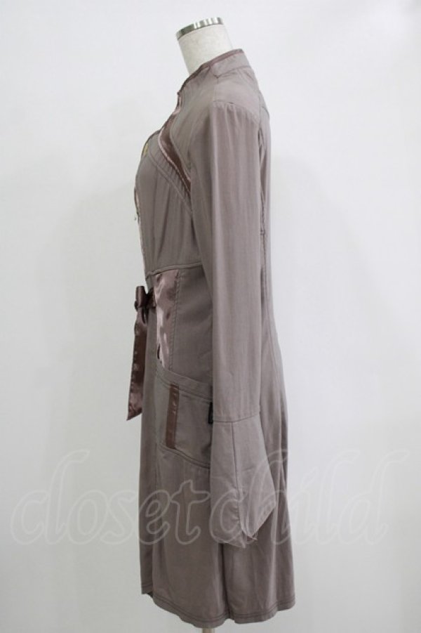 画像2: Ozz oneste / サテン切替ZIPジャケット  茶 H-25-11-03-034-OO-JA-KB-ZH (2)